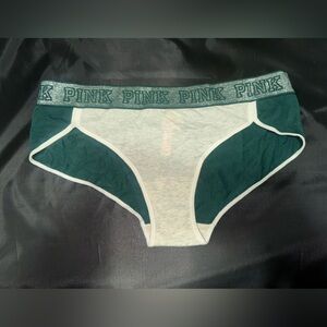 Victoria secret PINK brief bikini panty green new with tags size large.